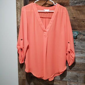 LUSH Kella V Neck Blouse L